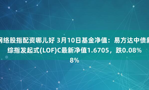 网络股指配资哪儿好 3月10日基金净值：易方达中债新综指发起式(LOF)C最新净值1.6705，跌0.08%