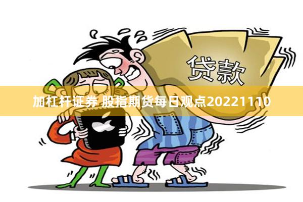 加杠杆证券 股指期货每日观点20221110